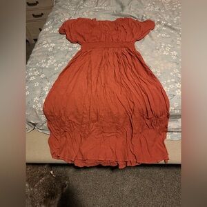 Cupshe Terracotta Maxi Dress swim coverup